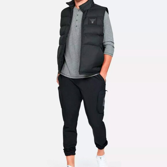 Under Armour Men's UA X Project Rock ¾ Sleeve Henley 1346095-012 Gray/White Sz S - Picture 4 of 6